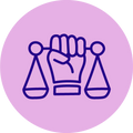 Illustration of a fair trade symbol.