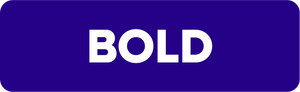 Blue button symbol with the word BOLD in white