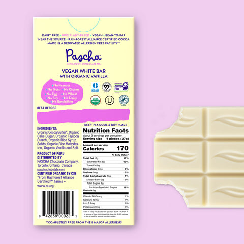 Organic Vegan White Bar