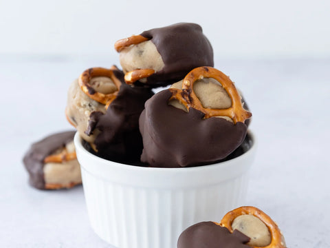 Vegan Cookie Dough Pretzel Bites