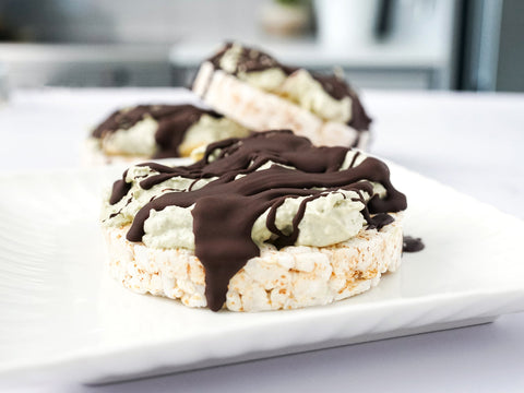 Dairy Free Peach Protein Rice Cakes