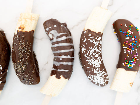 rozen chocolate bananas, vegan banana pops, Pascha Chocolate recipe, dairy-free dessert, healthy frozen treat, allergy-friendly chocolate, plant-based snack