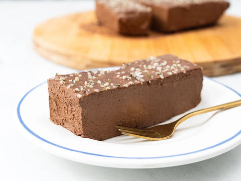 No Bake Peach Basil Chocolate Protein Dessert