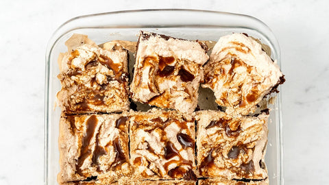 Vegan Chocolate Brownies with Salted Caramel Cream Cheese Icing