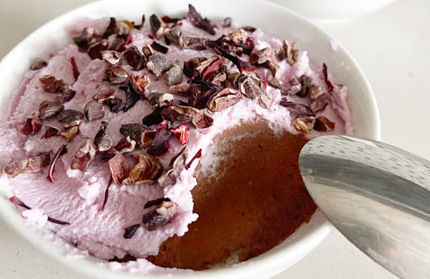 Vegan Chocolate Mousse With Cardamom Rose Whip