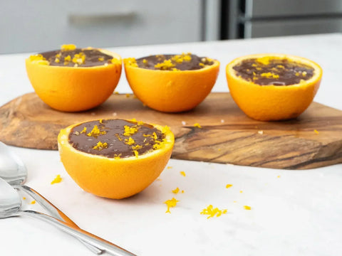 No Bake Chocolate Filled Oranges