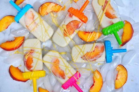 Chocolate Peach Popsicles