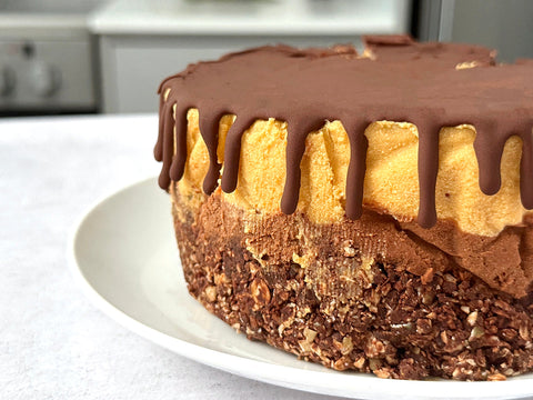 Vegan Double Chocolate Pumpkin Cheesecake