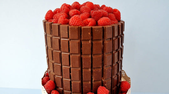 Chocolate Raspberry Valentine Day Cake Decoration