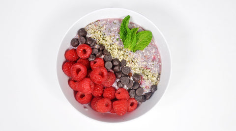 Chocolate Chip & Raspberry Chia Seed Pudding