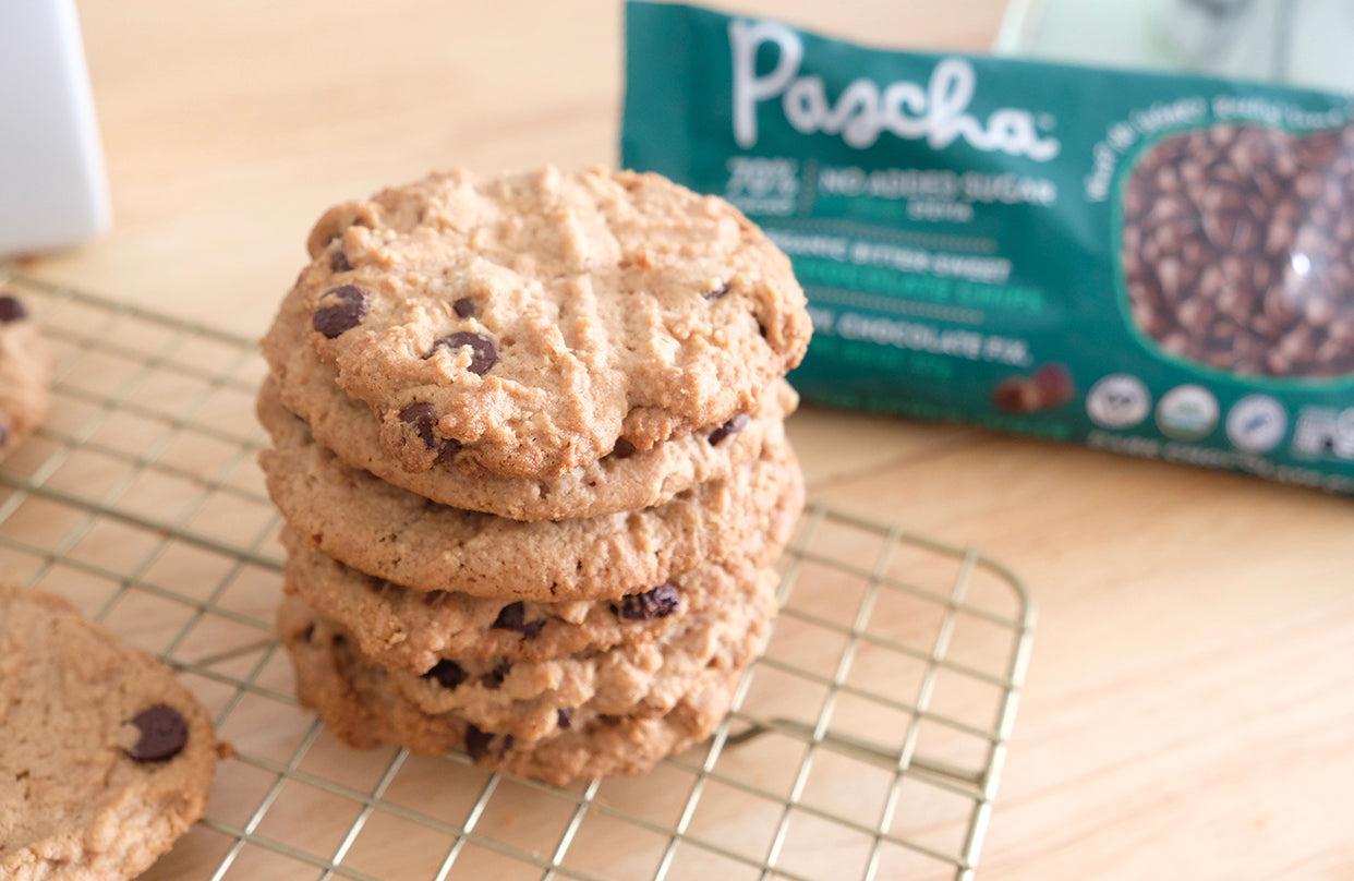 Vegan Peanut Butter Chocolate Chip Cookies - Pascha Chocolate Co