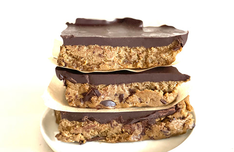 No Bake Chocolate Protein Pumpkin Bars