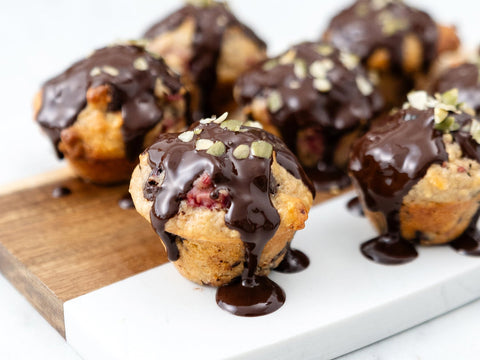Raspberry Chocolate Chunk Mini Muffins