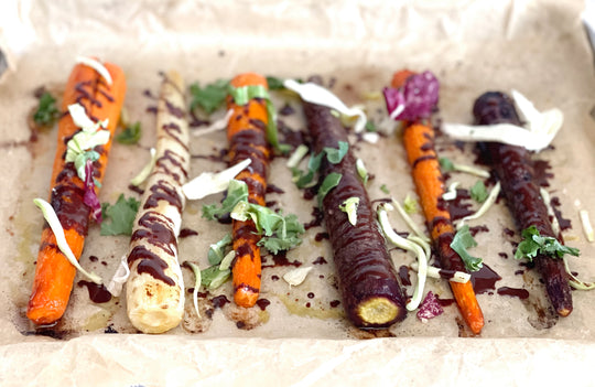 Elegant Roasted Carrots in Chocolate Sauce