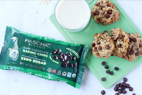 Stevia Chocolate Chip Oatmeal Cookies