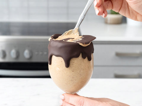 Snickerdoodle Protein Smoothie with Dark Chocolate Shell