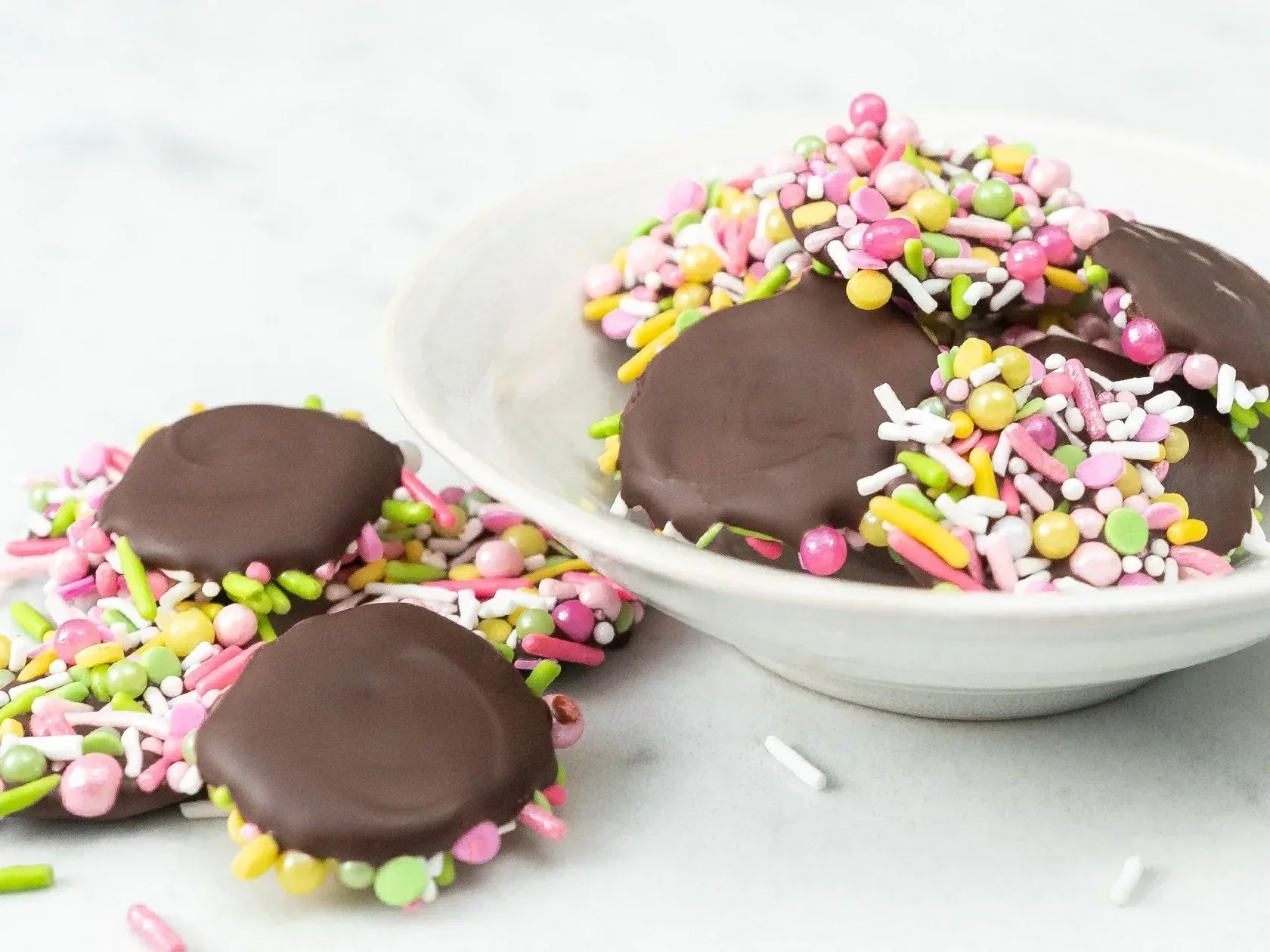 Spring Chocolate Nonpareils | Easy 2 Ingredient Dessert - Pascha ...
