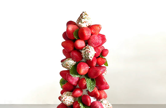 White Chocolate Strawberry Holiday Tree
