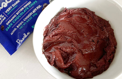 Vegan Dark Chocolate Ube Potato Icing