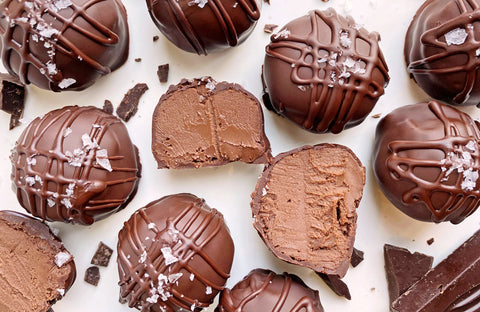 Vegan Dark Chocolate Coffee Truffles
