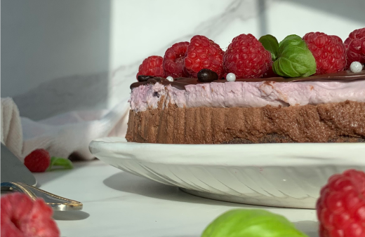 Raspberry Mocha Mousse Cake