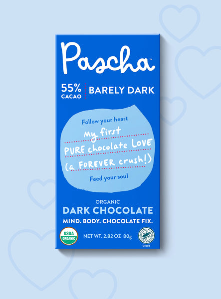 Pascha's 55% Cacao Organic Vegan Dark Chocolate Bar (2.8 oz