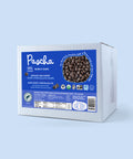 55% Dark Chocolate Chip Bulk Box on a light blue background