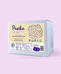 Vegan Organic White Bulk Chip box on a teal background
