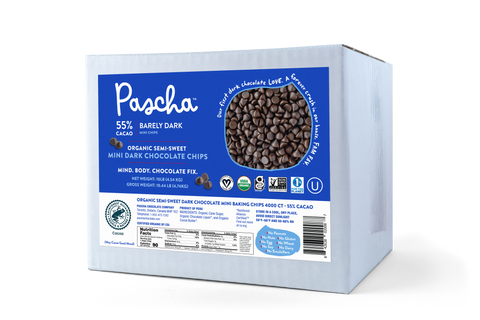 55% Mini Dark Chocolate Chips bulk box
