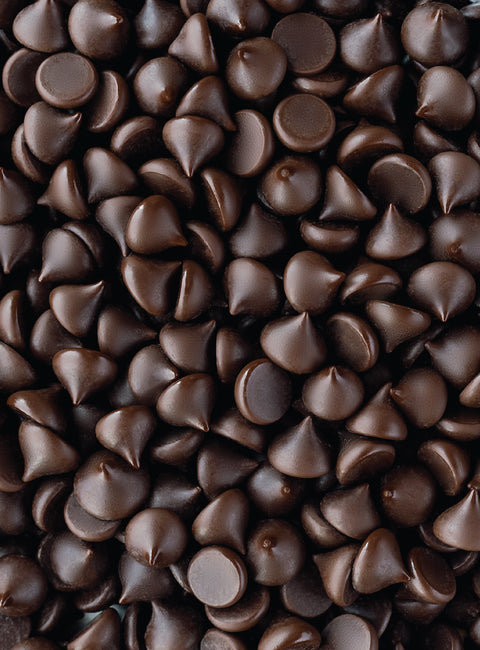 Pile of dark chocolate chips