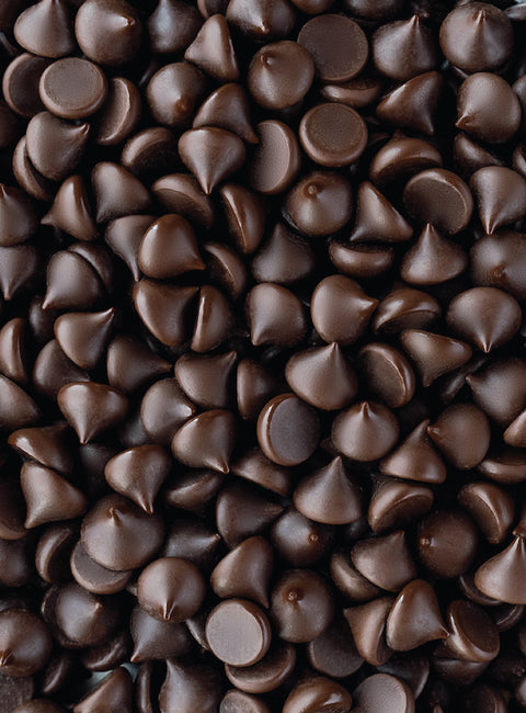 Pile of dark chocolate chips