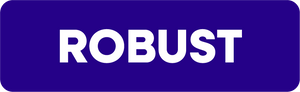 Blue button symbol with the word ROBUST in white