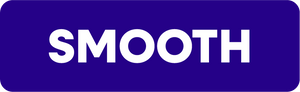 Blue button symbol with the word SMOOTH in white