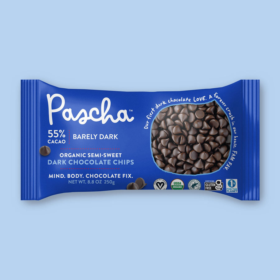 55% Cacao Organic Vegan Semi-Sweet Dark Chocolate Chips (8.8 oz